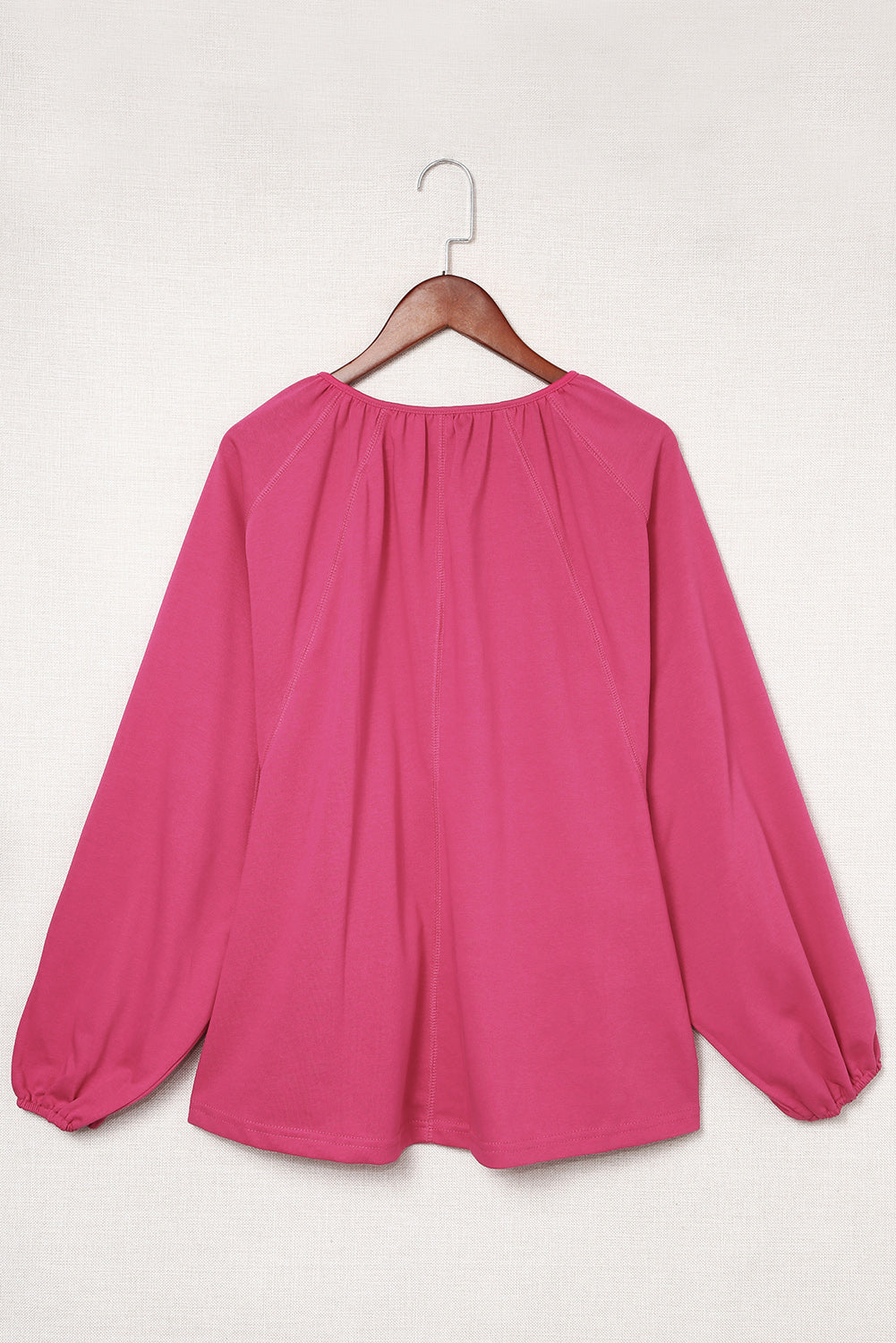 Green Split V Neck Dolman Top