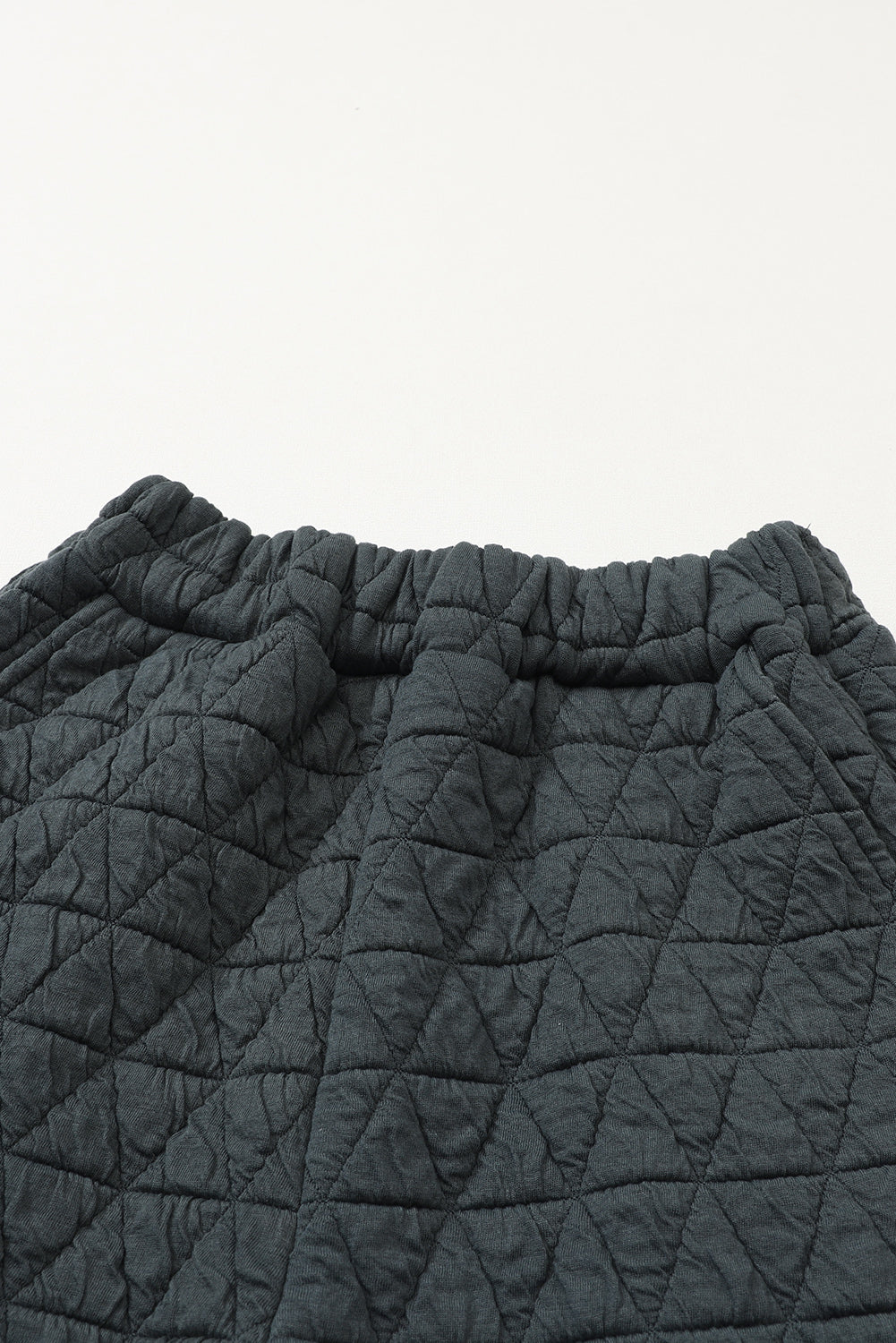 Pink Solid Quilted Pullover and Pants Outfit