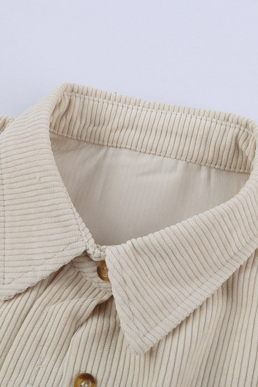 Pink Corduroy Button Pocket Shirt