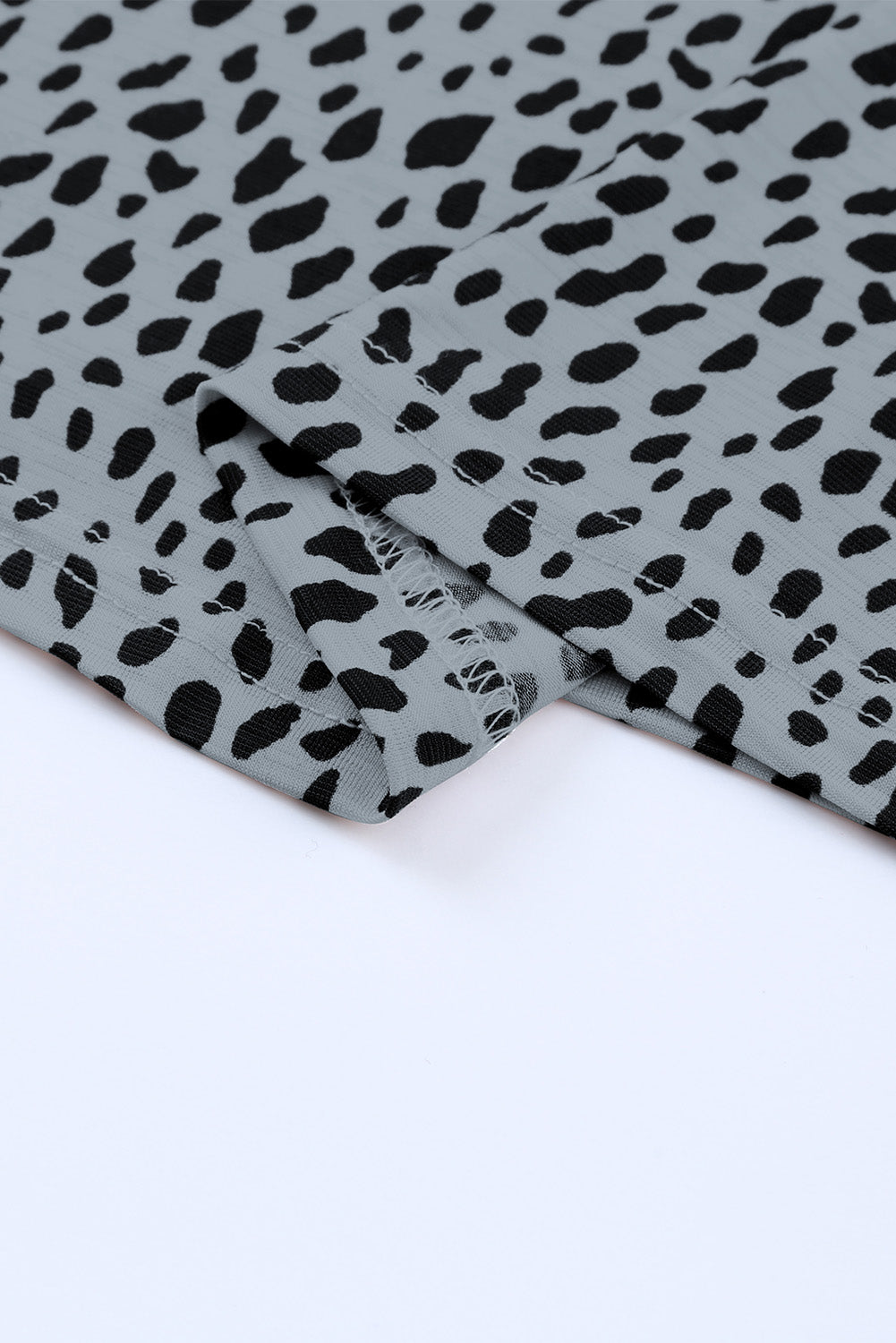 Black Leopard Print Round Neck Tank Top