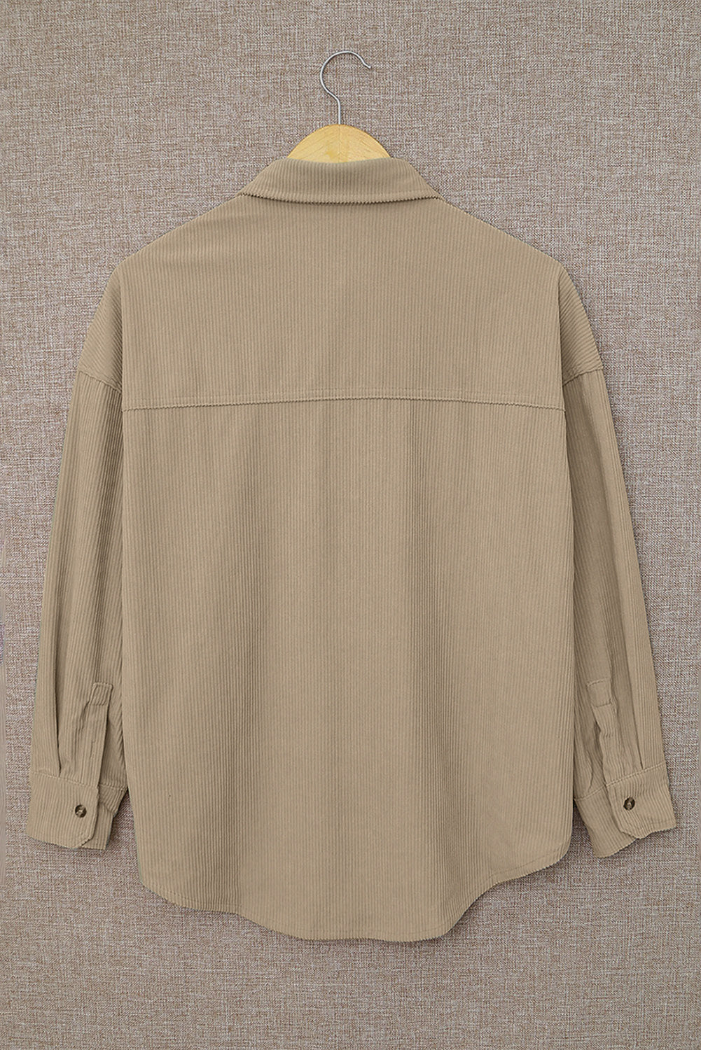 Pink Corduroy Button Pocket Shirt