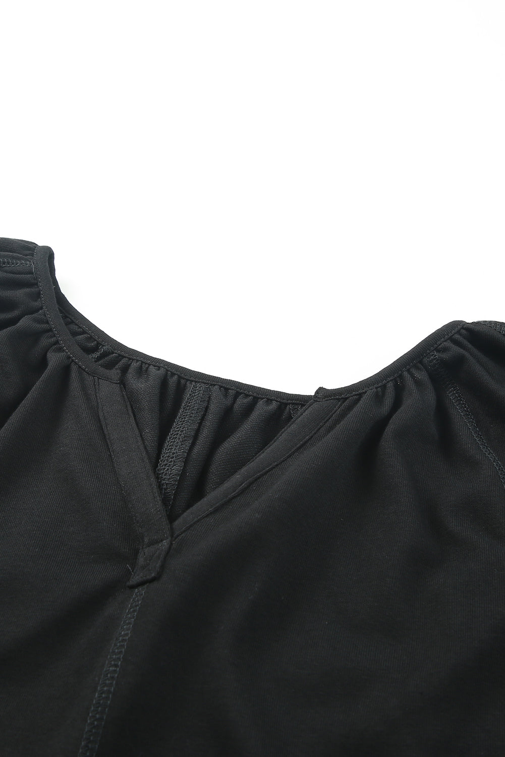 Green Split V Neck Dolman Top