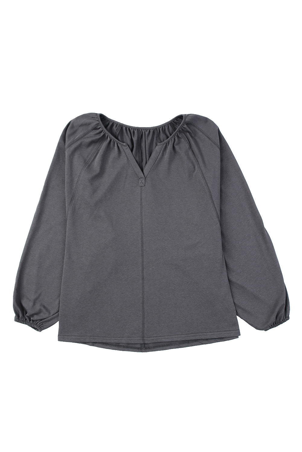 Green Split V Neck Dolman Top