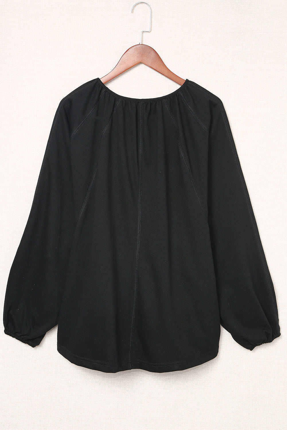 Green Split V Neck Dolman Top