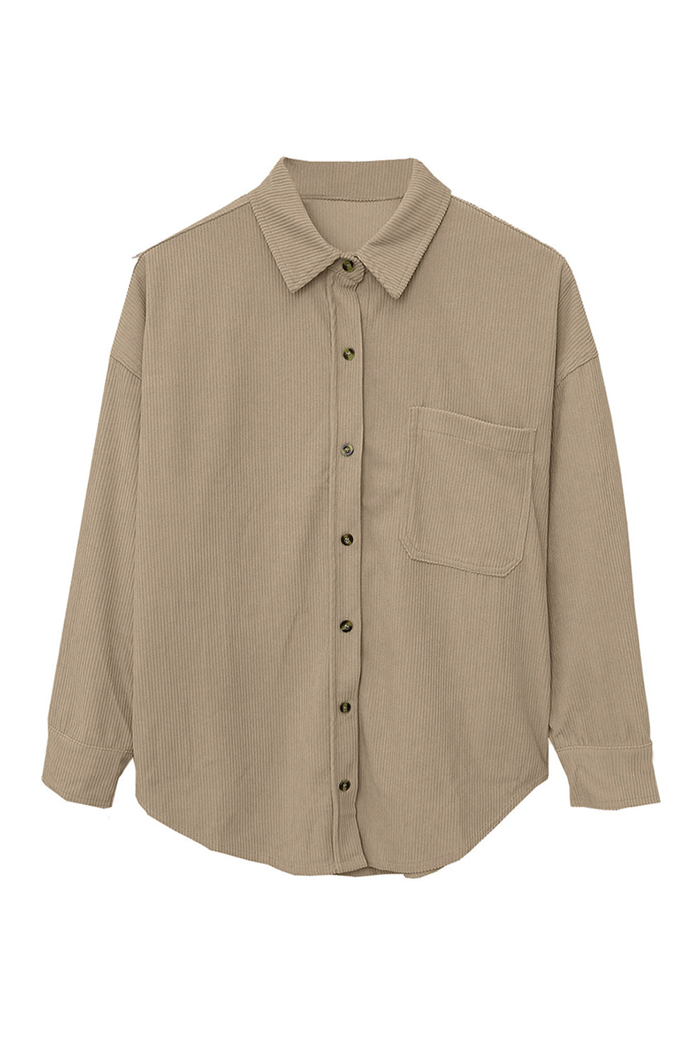 Pink Corduroy Button Pocket Shirt