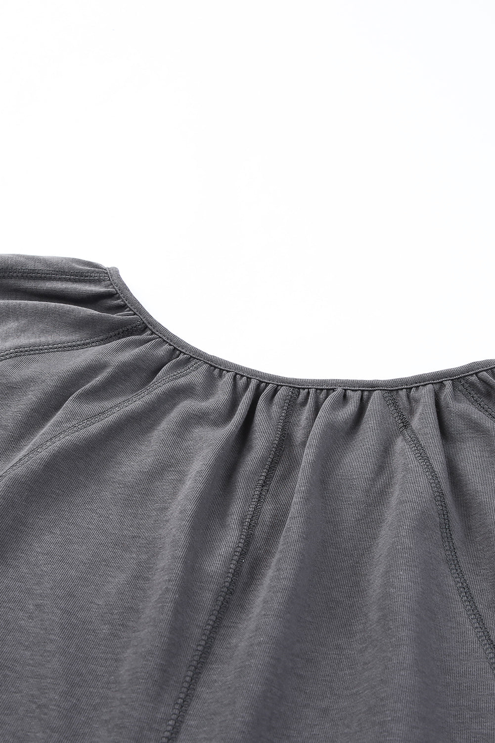 Green Split V Neck Dolman Top
