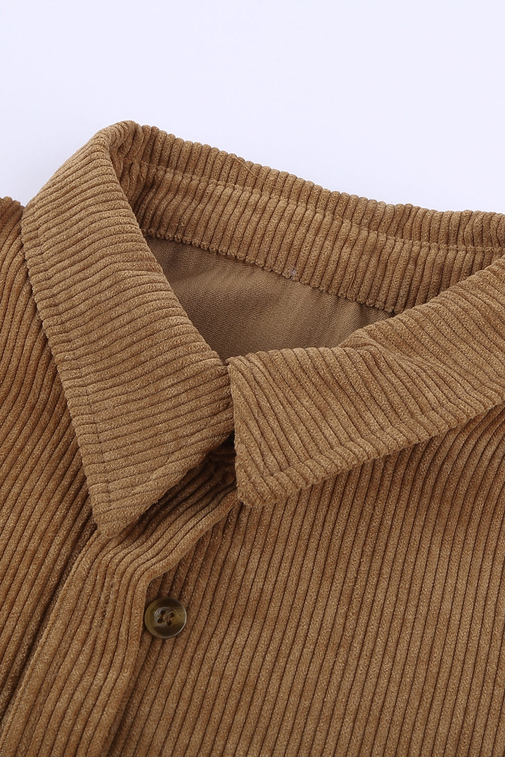 Pink Corduroy Button Pocket Shirt