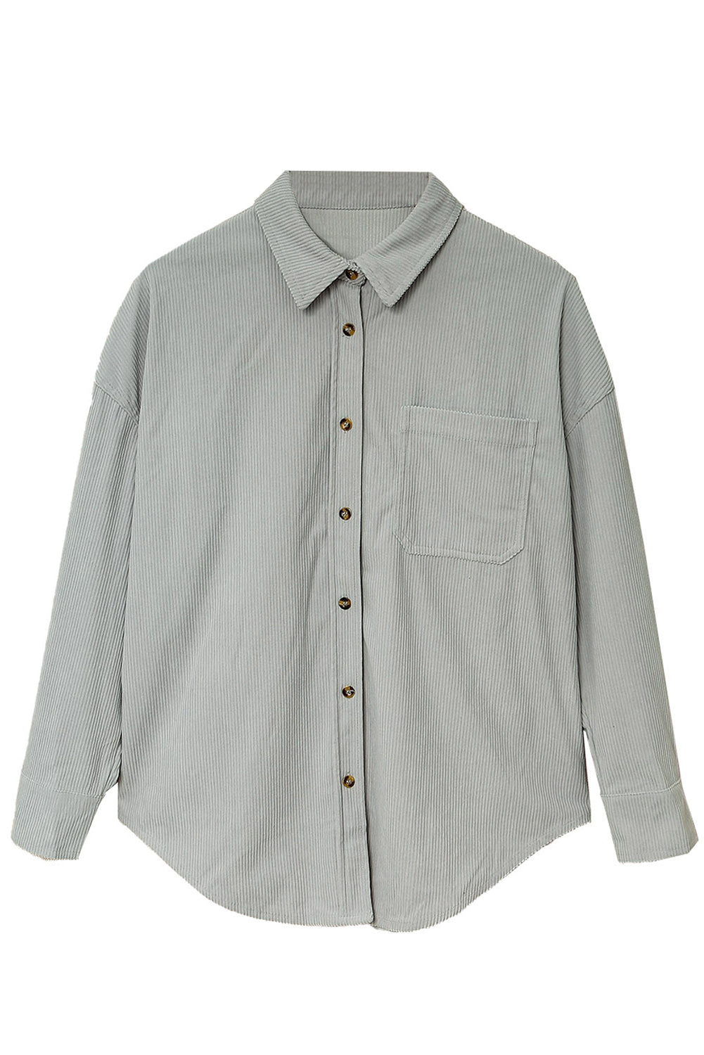 Pink Corduroy Button Pocket Shirt