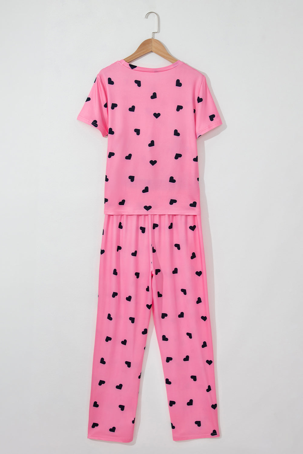 Heart Print Tee and Pants Lounge Set