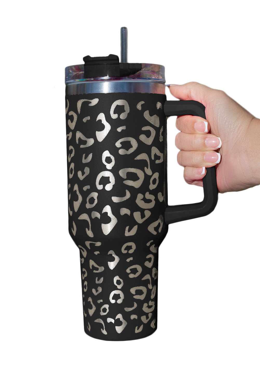 Rose Leopard Spotted 304 Stainless Double Insulated Cup 40oz