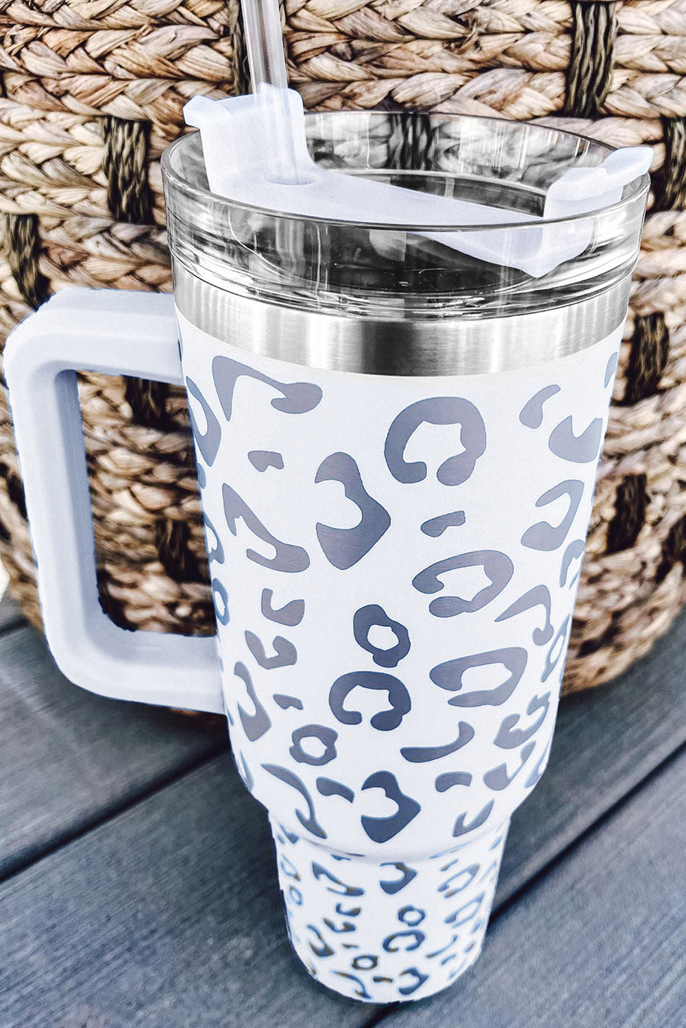 Rose Leopard Spotted 304 Stainless Double Insulated Cup 40oz