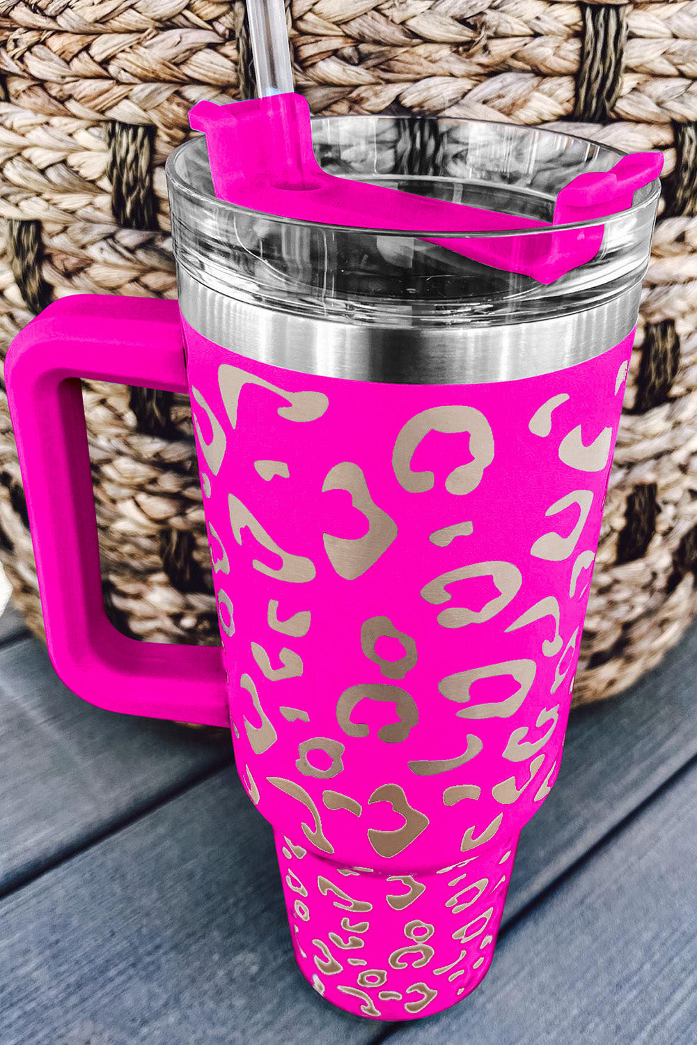 Rose Leopard Spotted 304 Stainless Double Insulated Cup 40oz