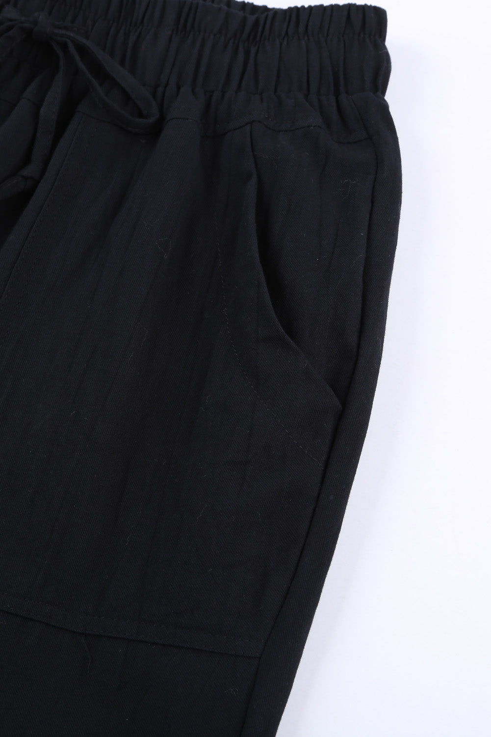 Black Causal Pockets Pants