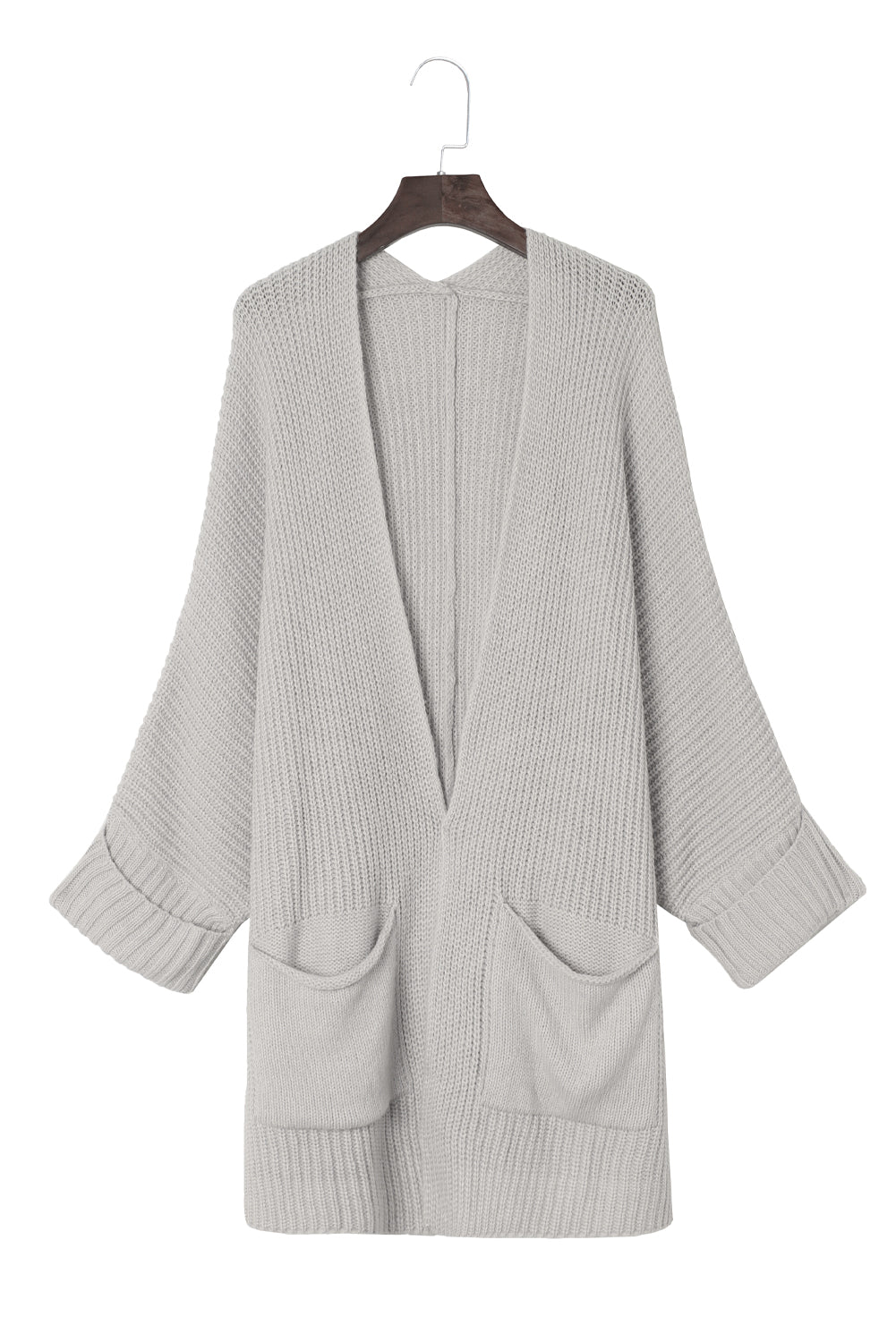 Pink Oversized Fold Over Sleeve Sweater Cardigan