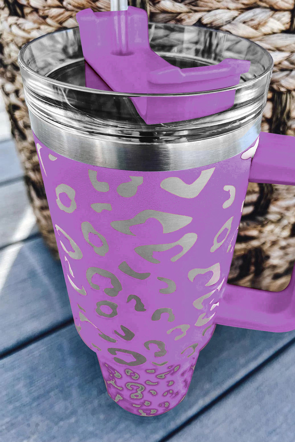 Rose Leopard Spotted 304 Stainless Double Insulated Cup 40oz