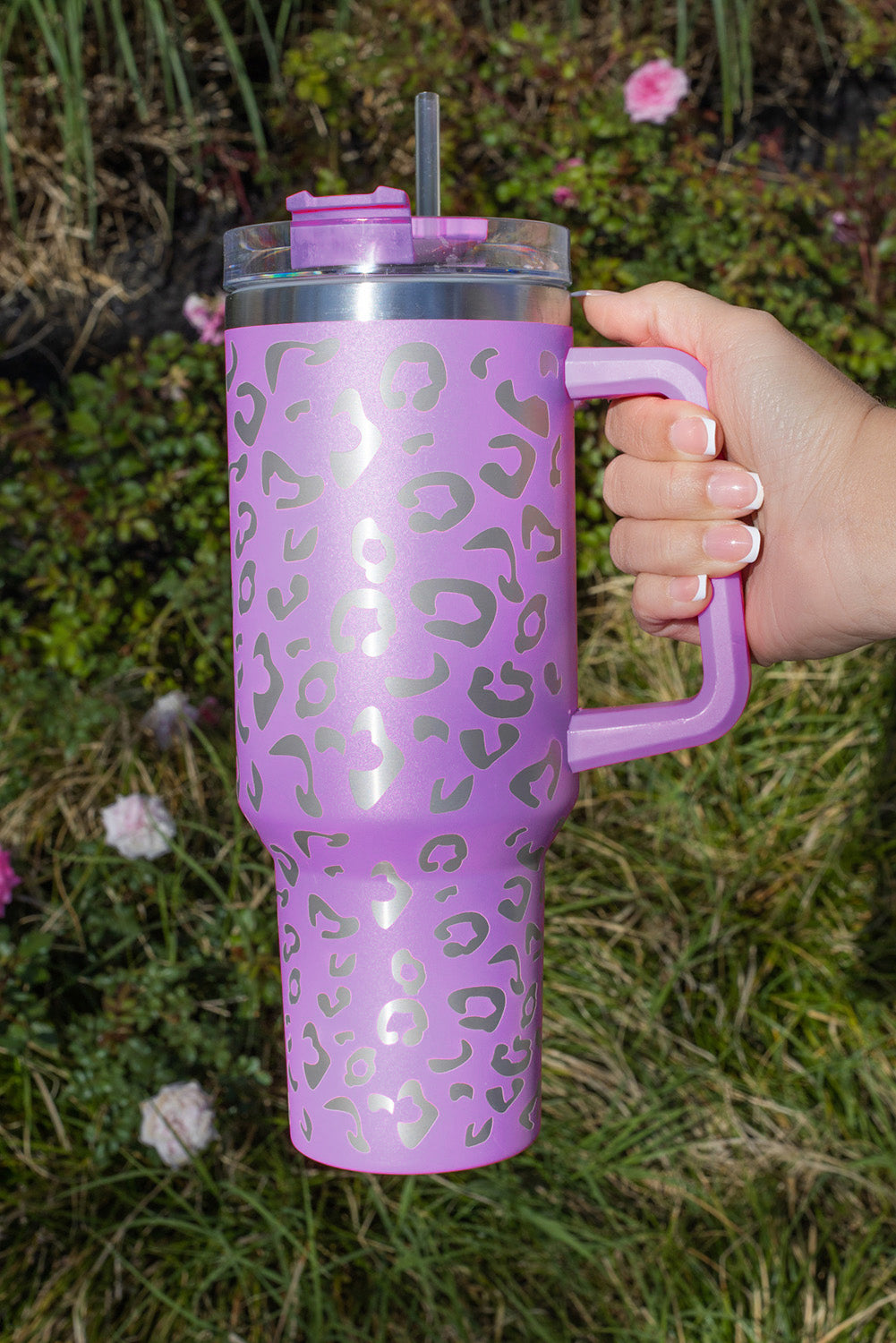 Rose Leopard Spotted 304 Stainless Double Insulated Cup 40oz