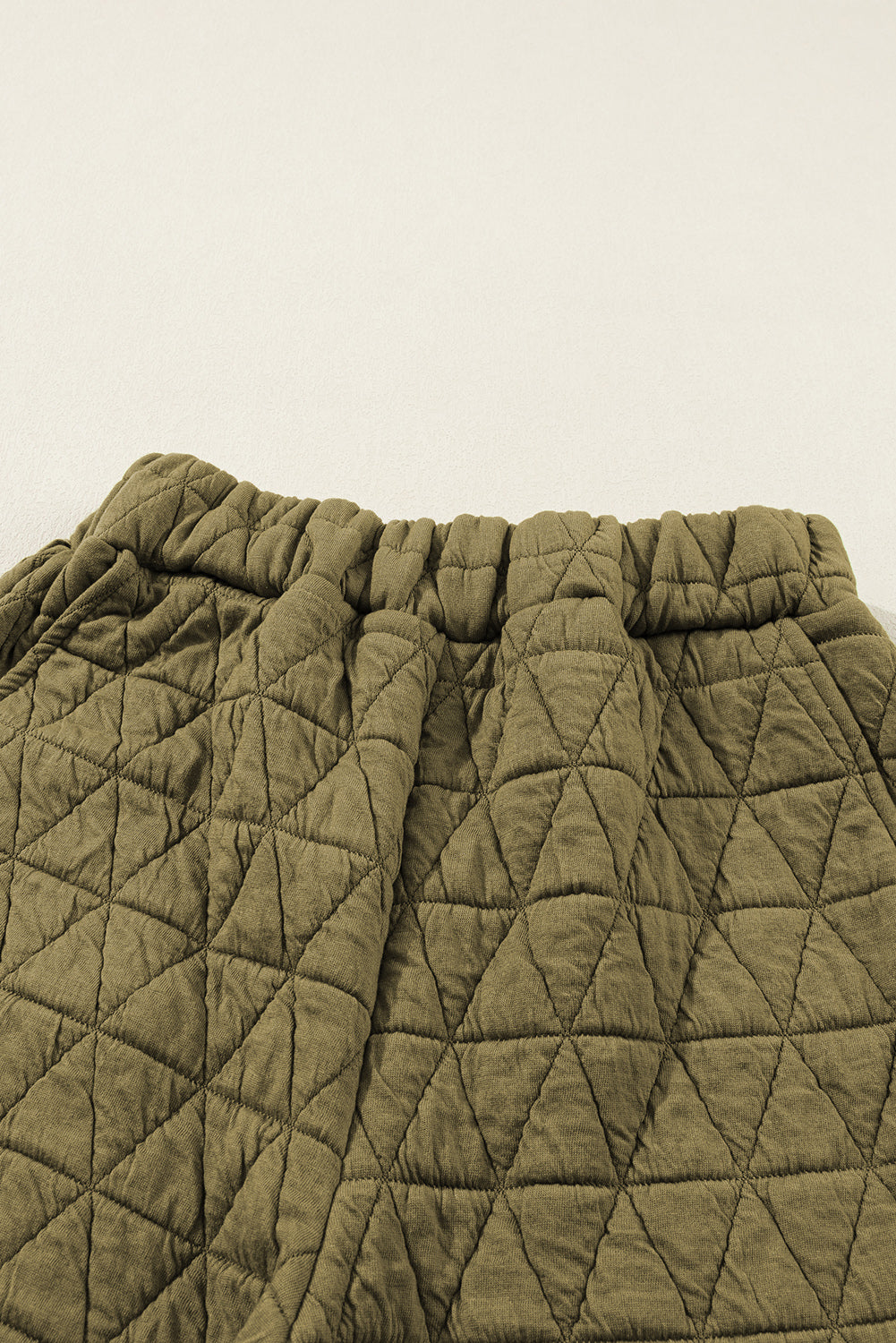 Pink Solid Quilted Pullover and Pants Outfit