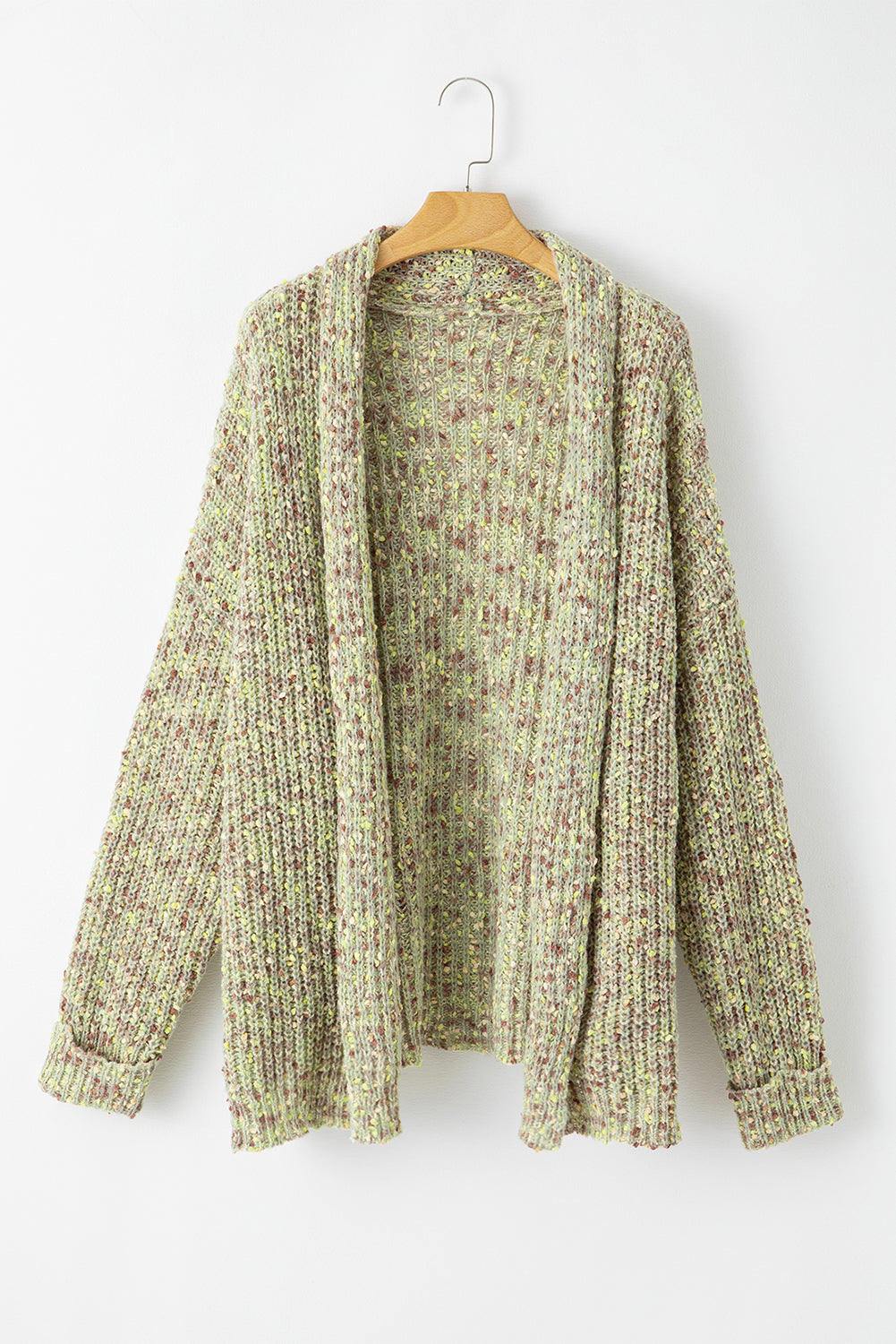 Chicory Coffee Open Front Knit Plus Size Cozy Cardigan