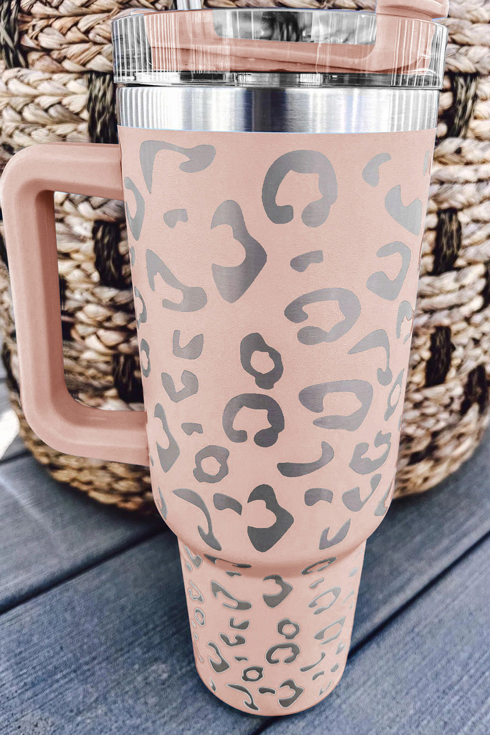 Rose Leopard Spotted 304 Stainless Double Insulated Cup 40oz