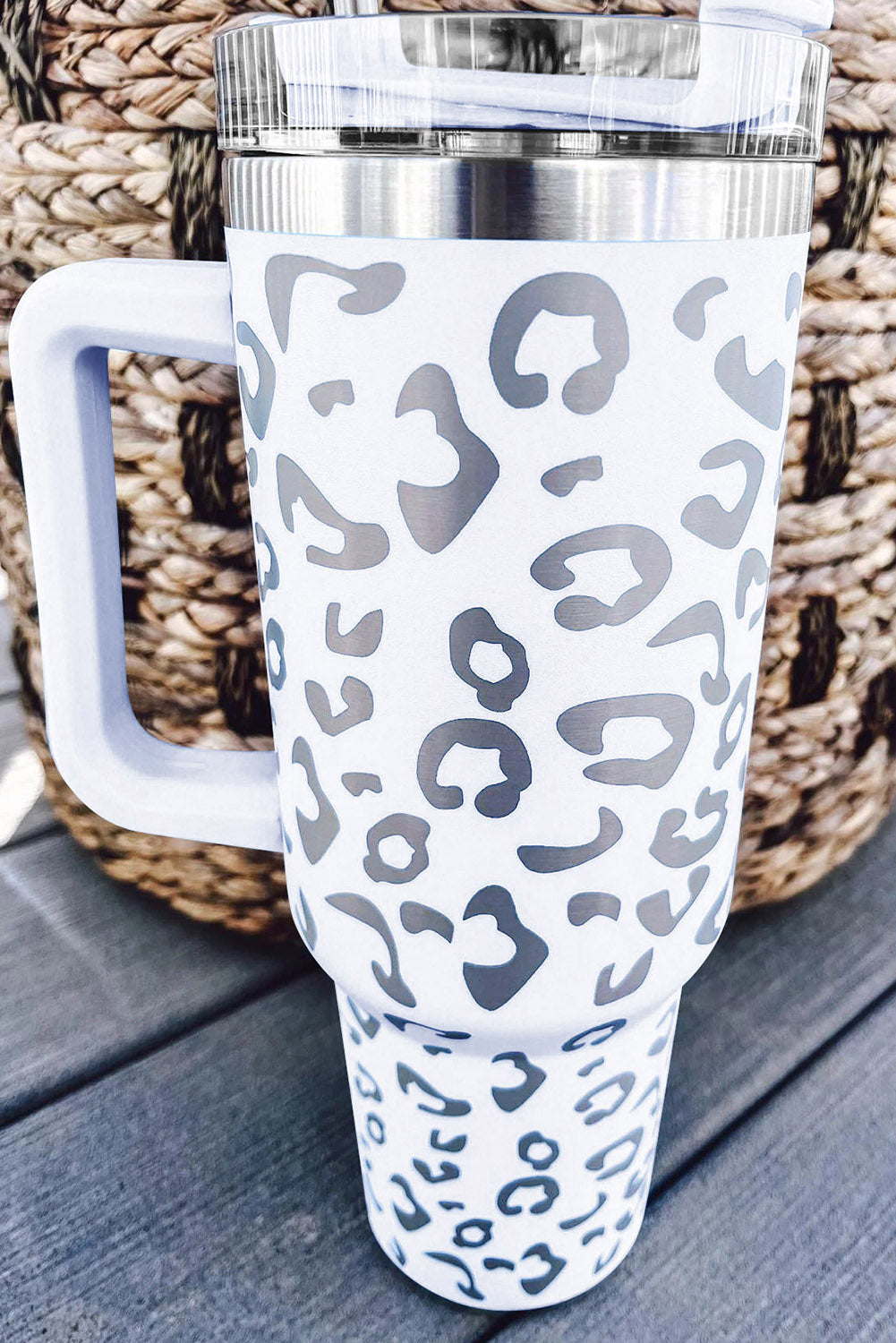 Rose Leopard Spotted 304 Stainless Double Insulated Cup 40oz