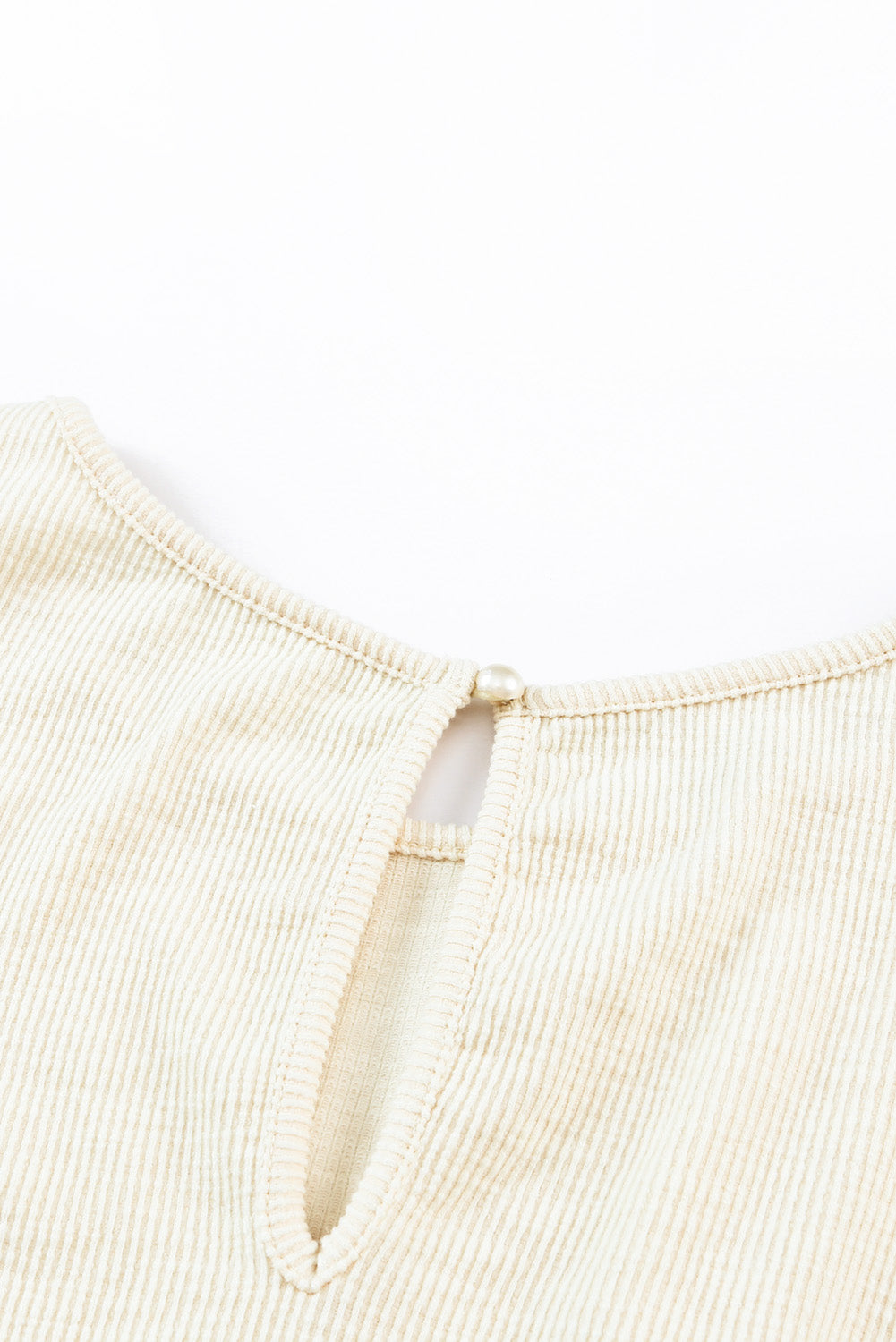 Gray Ribbed Elastic Waist Romper
