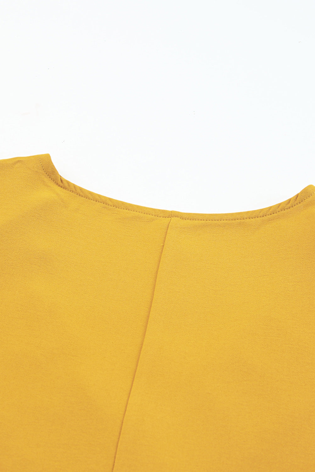 Blue V Neck 3/4 Sleeve High Low Hem Shirt