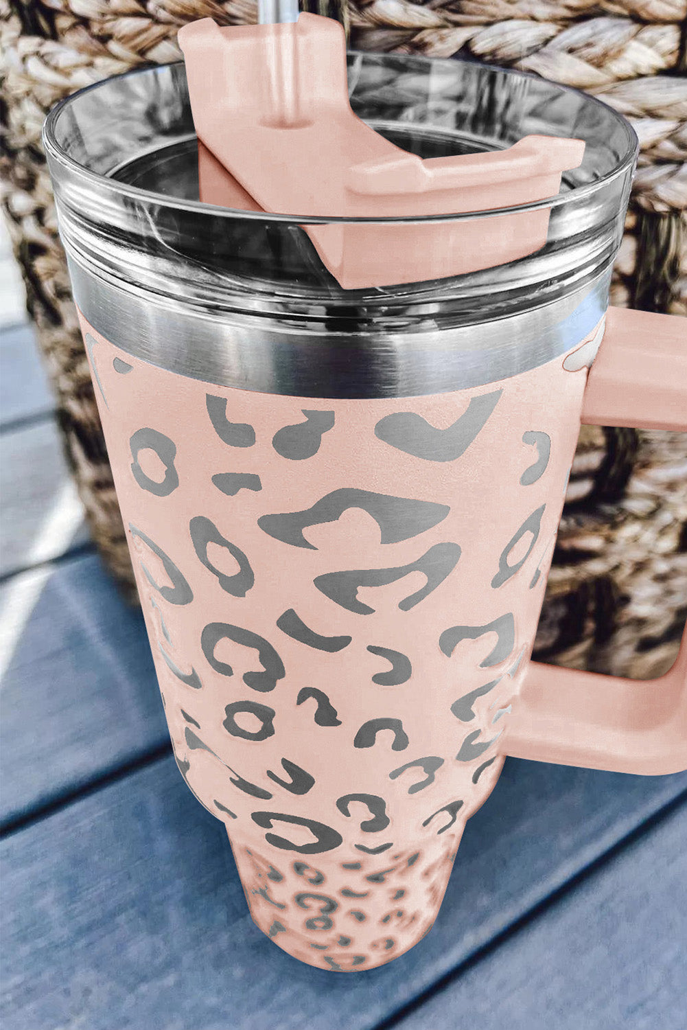 Rose Leopard Spotted 304 Stainless Double Insulated Cup 40oz