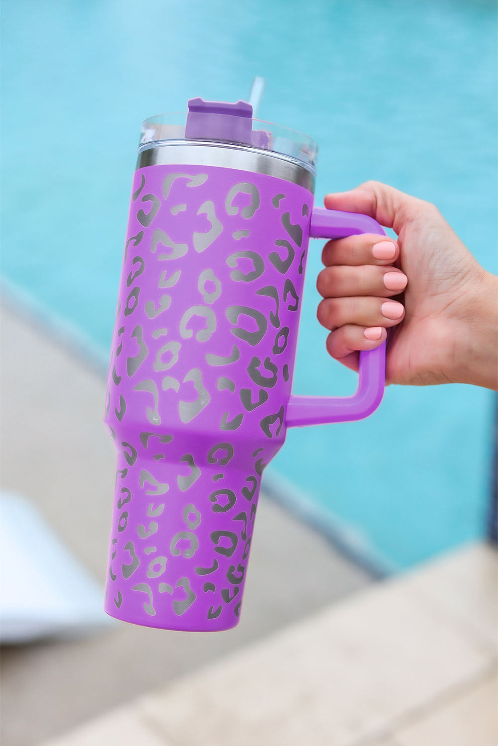 Rose Leopard Spotted 304 Stainless Double Insulated Cup 40oz