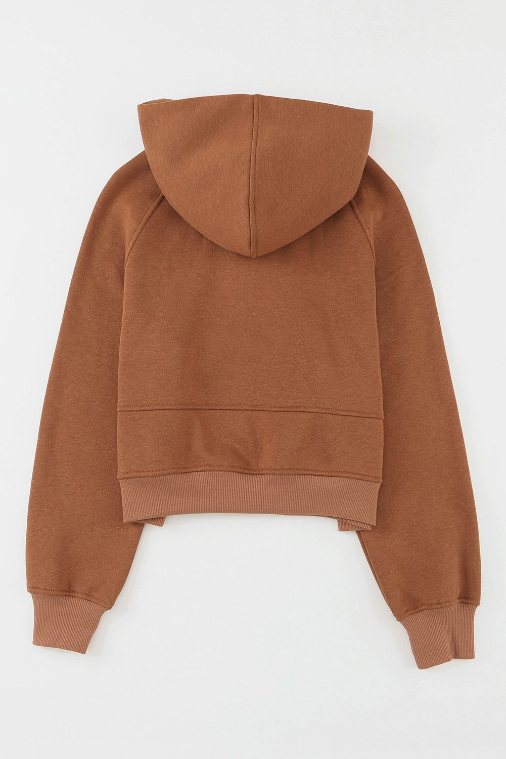 Pink Quarter Zip Kangaroo Pocket Hoodie