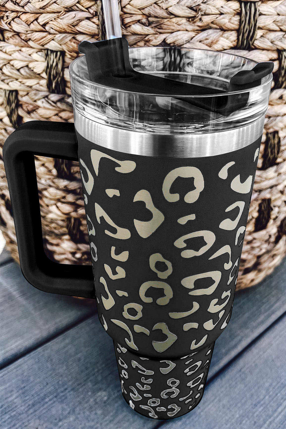 Rose Leopard Spotted 304 Stainless Double Insulated Cup 40oz