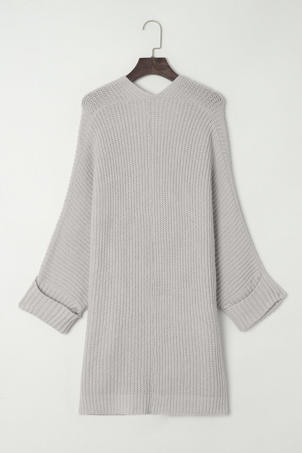 Pink Oversized Fold Over Sleeve Sweater Cardigan